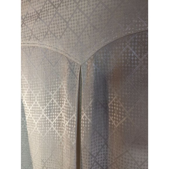 Vintage Liz Claiborne Satin Checkerboard print buttoned down shirt Sz 4 - Picture 6 of 10